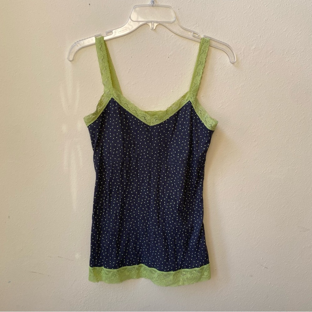 Neon Lace Lines Polka Dot Cami
